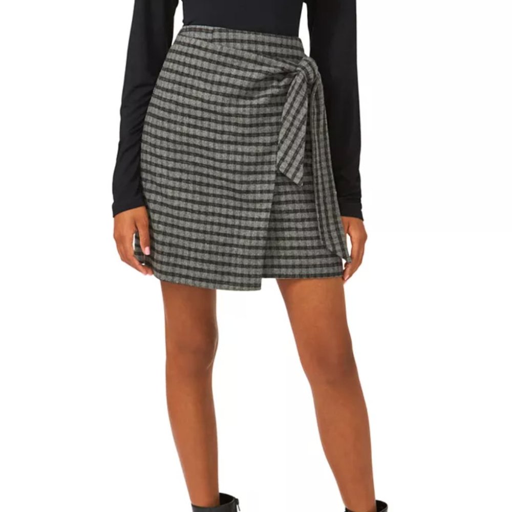 Macy's Riley & Rae Plaid Side-Tie Vivian High-Waist Skirt